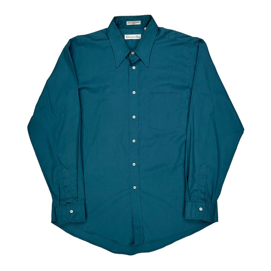Christian Dior Shirt - Large Green Cotton Blend