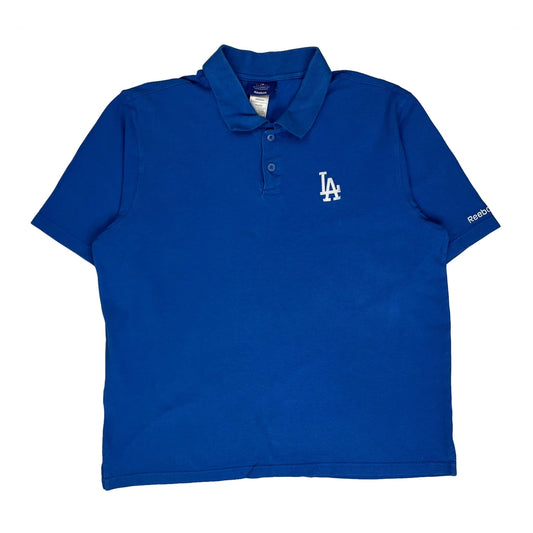 Los Angeles Dodgers Reebok Mlb Polo Shirt - Large Blue Cotton