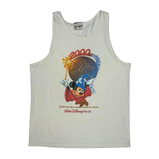 Celebrate The Future Hand In Hand Disney Cartoon Vest - Medium White Cotton