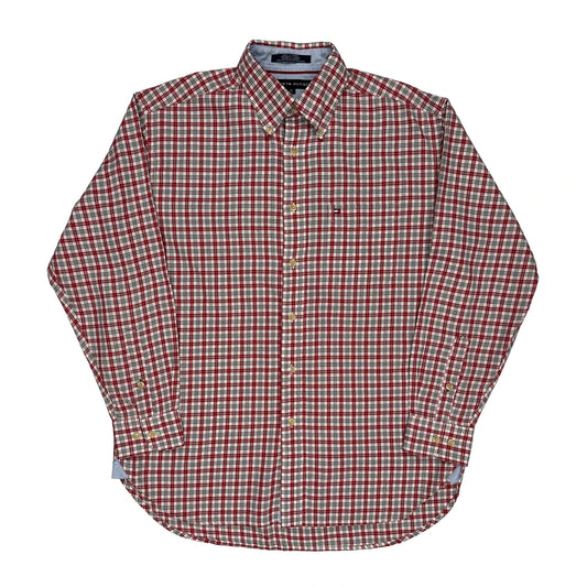 Tommy Hilfiger Checked Shirt - Medium Black Cotton