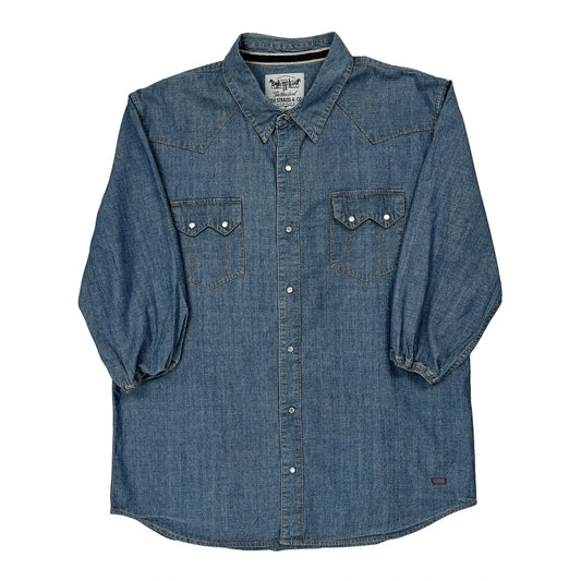 Levis Denim Shirt - XL Blue Cotton