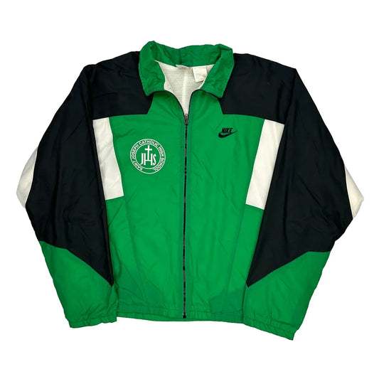 Vintage Nike Windbreaker - Large White Nylon Blend