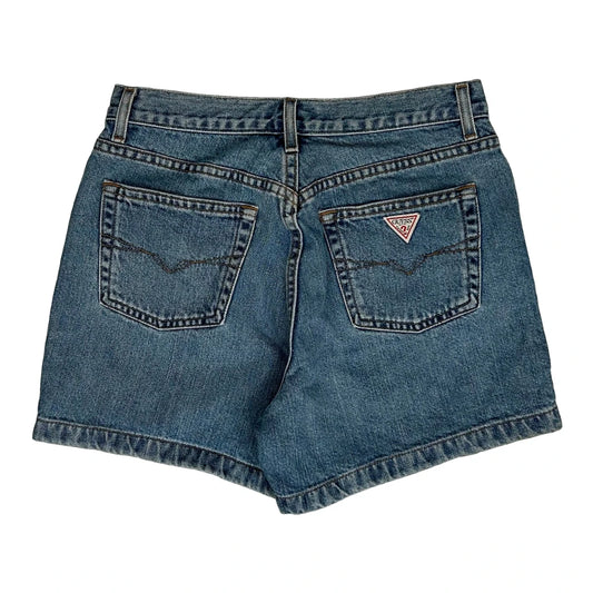 Vintage Guess Denim Shorts - 26″ Waist Light Wash Cotton