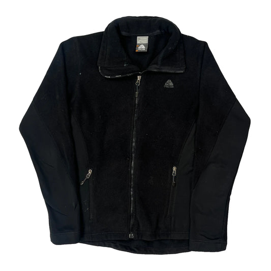 Vintage Nike Acg Fleece Jacket - Medium Black Polyester