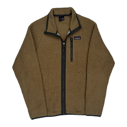 Vintage Patagonia Fleece Jacket - Small Brown Polyester