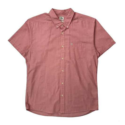 Quiksilver Short Sleeve Shirt - Large Red Cotton