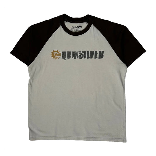 Vintage Quiksilver Spellout T-Shirt - Medium White Cotton