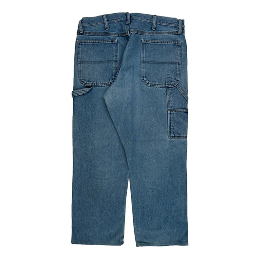 Wrangler Carpenter Jeans - 36W 28L Blue Cotton