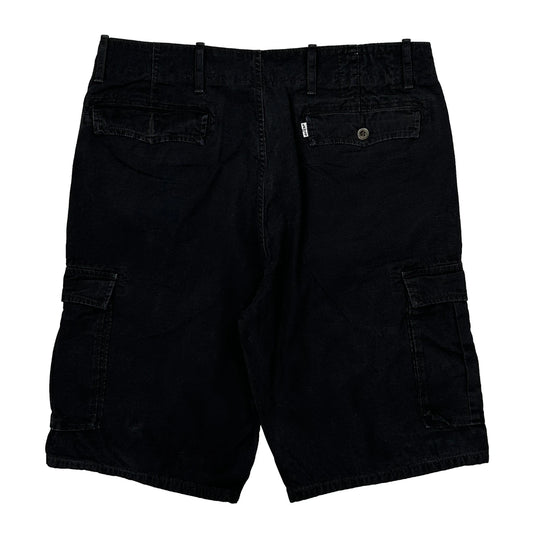 Levis Cargo Shorts - 34W 11L Black Cotton