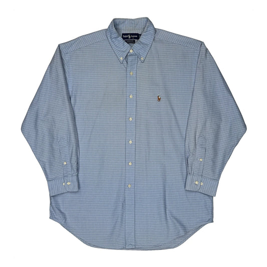 Yarmouth Ralph Lauren Checked Shirt - Large Blue Cotton