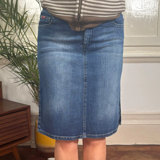 Vintage blue Gas Denim Skirt - womens 31" waist