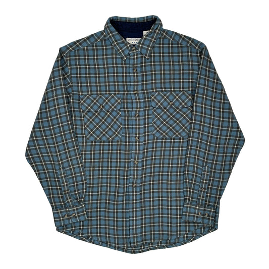 Covington Checked Flannel Shirt - Medium Blue Acrylic