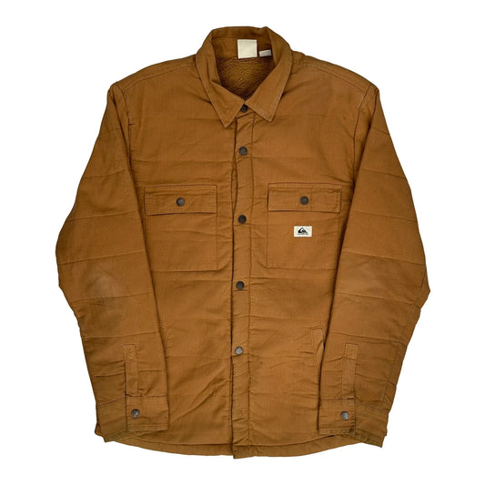 Vintage Quiksilver Jacket - Large Brown Faux Fur