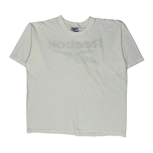 Vintage Reebok T-Shirt - Large White Cotton