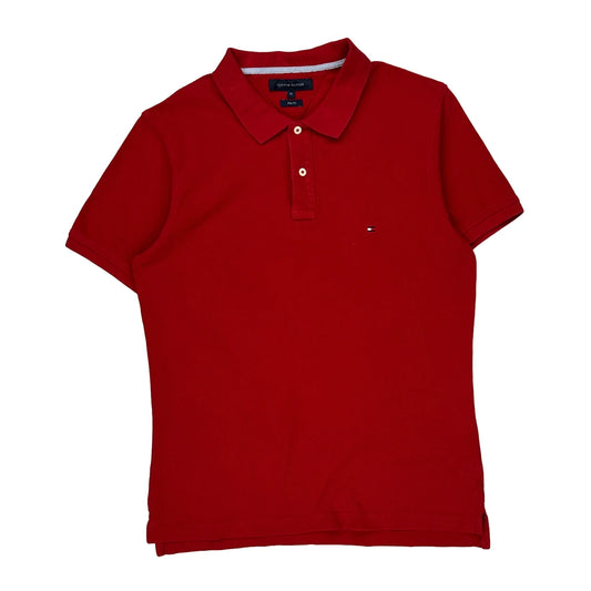 Tommy Hilfiger Slim Fit Polo Shirt - XL Red Cotton