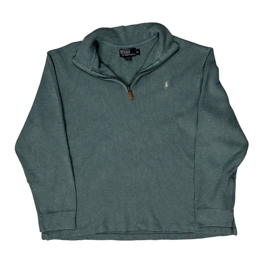 Polo By Ralph Lauren 1/4 Zip - XL Green Cotton