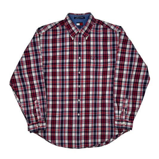 Tommy Hilfiger Checked Shirt - XL Blue Cotton
