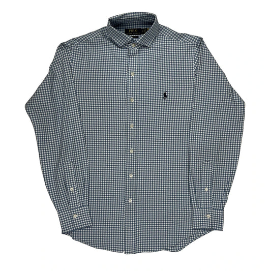 Polo By Ralph Lauren Checked Shirt - Medium Blue Cotton