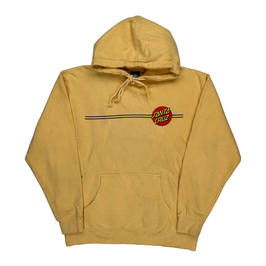 Santa Cruz Graphic Hoodie - Large Yellow Cotton