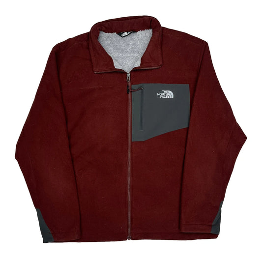 The North Face Fleece Jacket - XL Burgundy Polyester
