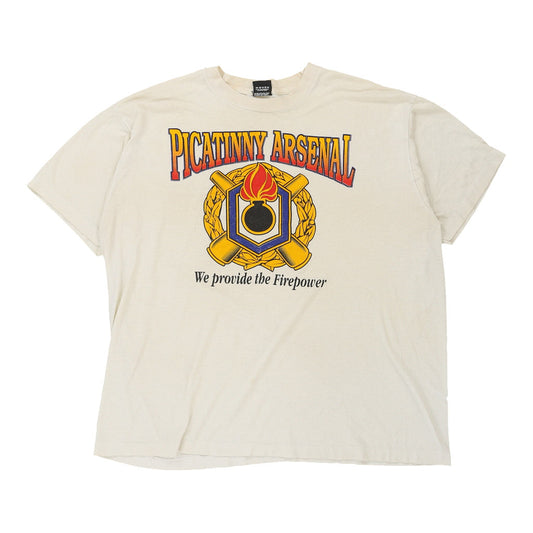 Vintage cream Picatinny Arsenal Screen Stars T-Shirt - mens xx-large