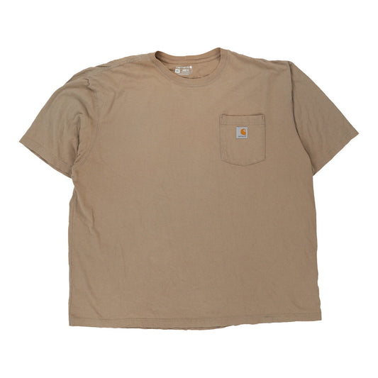Vintage beige Carhartt T-Shirt - mens xx-large