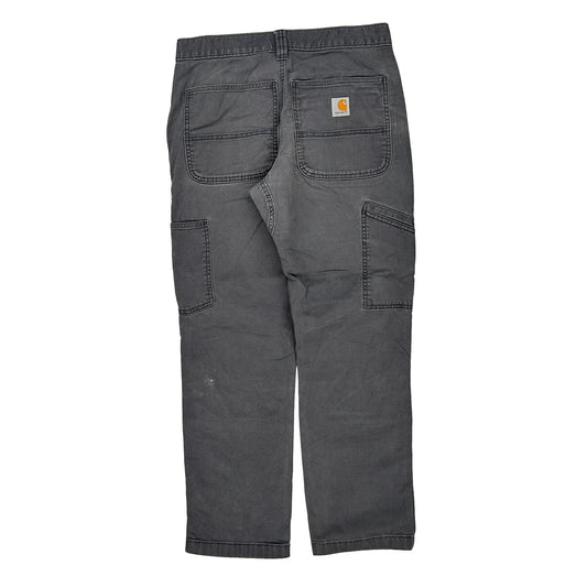 Carhartt Double Knee Carpenter Trousers - 31W 30L Grey Cotton