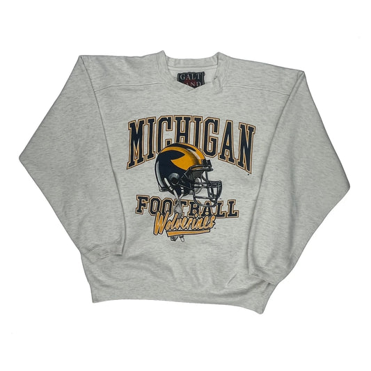 Michigan Wolverines Galt Sand Graphic Sweatshirt - Large Grey Cotton Blend