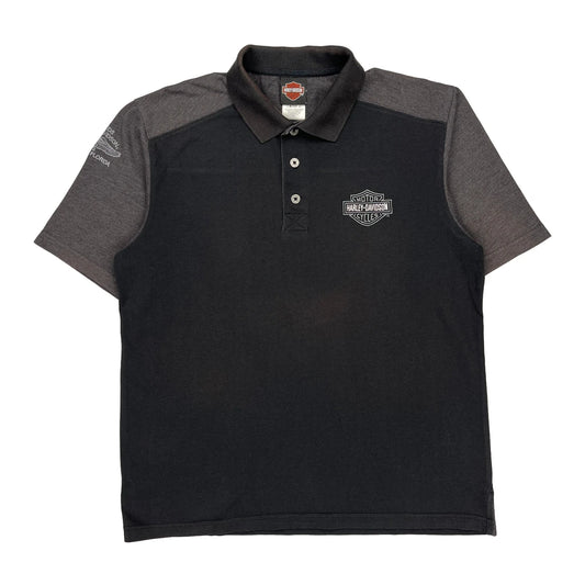 Fort Myers Harley Davidson Polo Shirt - Large Black Cotton Blend