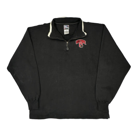 Ohio State Buckeyes Pro Player College 1/4 Zip - Large Black Cotton Blend