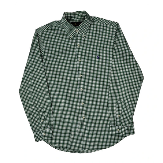Ralph Lauren Checked Shirt - Large Green Cotton