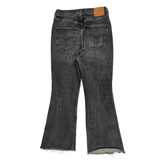 Levis Flared Jeans - 27W UK 8 Grey Denim