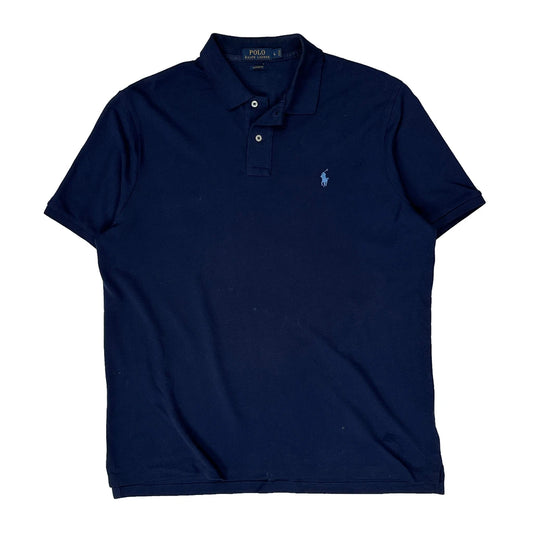 Polo By Ralph Lauren Polo Shirt - Large Navy Cotton