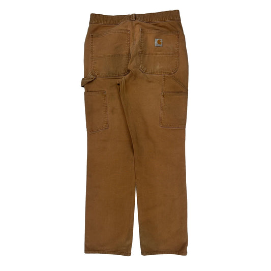 Carhartt Double Knee Carpenter Trousers - 30W 32L Brown Cotton