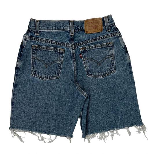 Levis Cut Off Denim Shorts - 25W UK 6 Blue Cotton