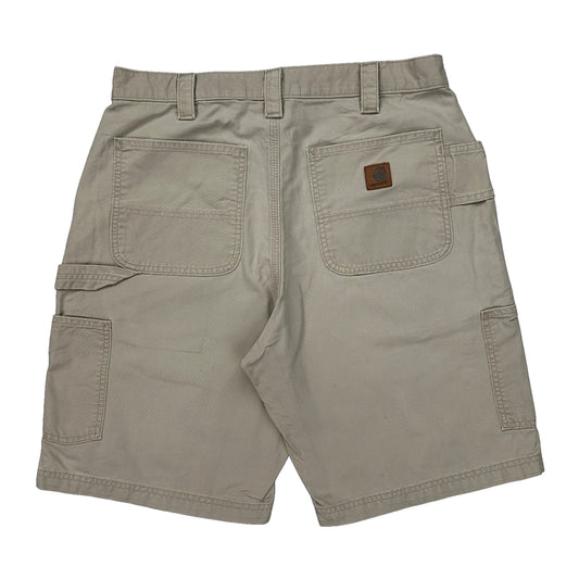 Carhartt Carpenter Shorts - 34W 10L Beige Cotton