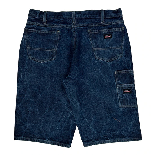 Vintage Dickies Denim Shorts - 35W 11L Dark Wash Cotton