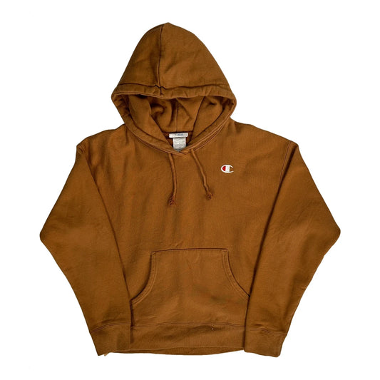 Reverse Weave Champion Hoodie - Medium Brown Cotton Blend