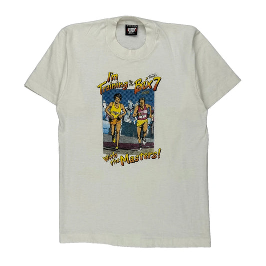 Training For Bix 7 Screen Stars Graphic T-Shirt - Medium White Cotton Blend