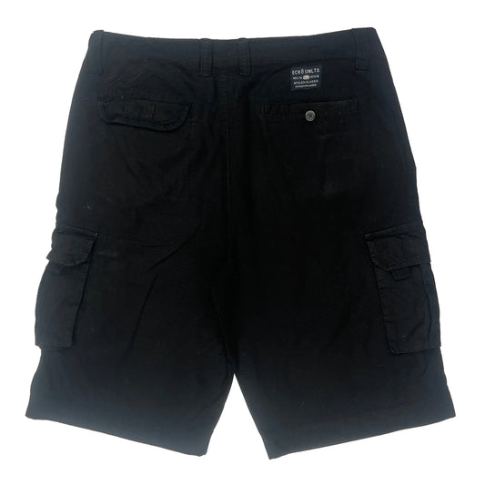 Ecko Unltd Cargo Shorts - 35W 13L Black Cotton