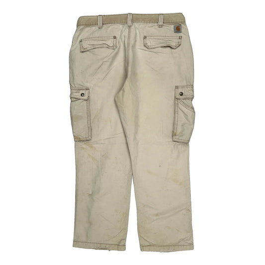 Carhartt Cargo Trousers - 38W 29L Beige Cotton