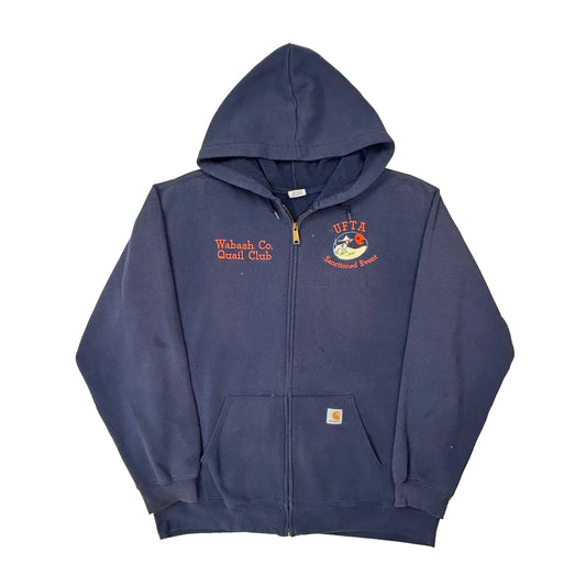 Wabash Co. Quail Club Carhartt Full Zip Hoodie - XL Blue Cotton Blend