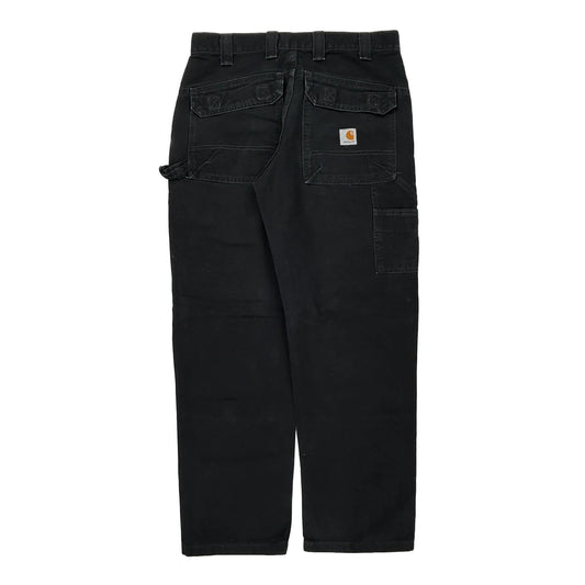 Carhartt Double Knee Carpenter Trousers - 32W 30L Black Cotton