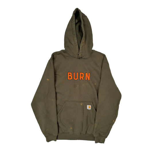 Burn Carhartt Graphic Hoodie - Medium Green Cotton