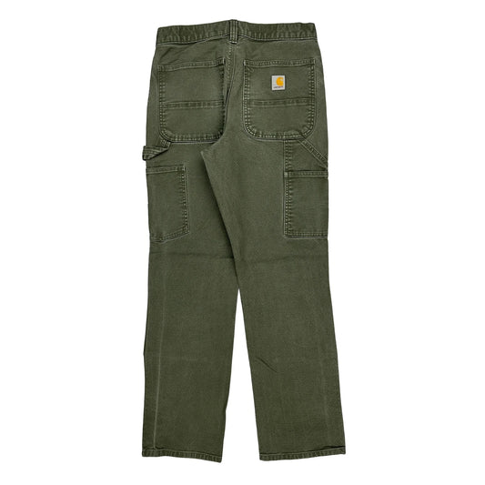 Carhartt Double Knee Carpenter Trousers - 30W 32L Green Cotton
