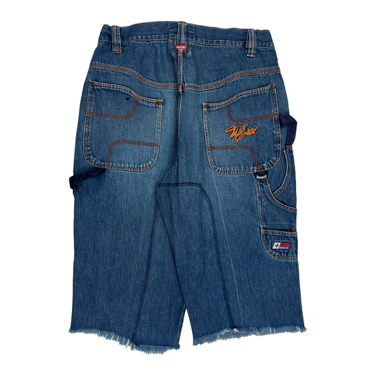 Esco Double Knee Carpenter Shorts - 36W 11L Blue Cotton