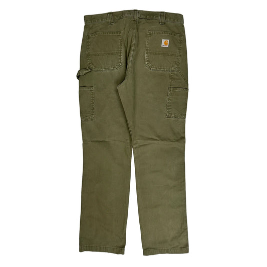 Carhartt Carpenter Trousers - 36W 33L Khaki Cotton