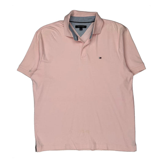 Tommy Hilfiger Polo Shirt - Large Pink Cotton
