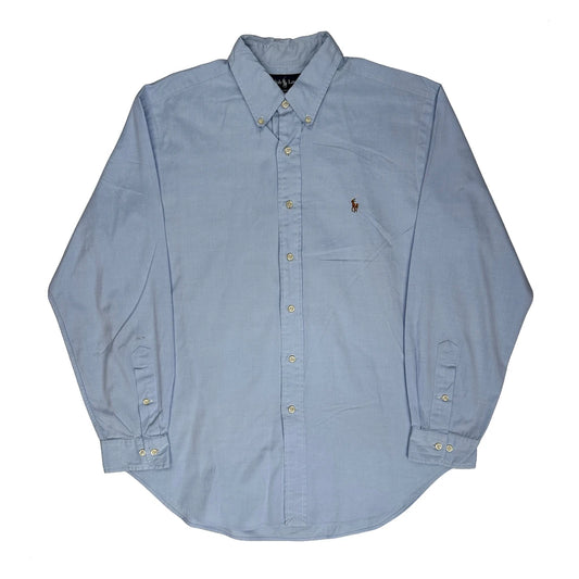 Classic Fit Ralph Lauren Shirt - Large Blue Cotton