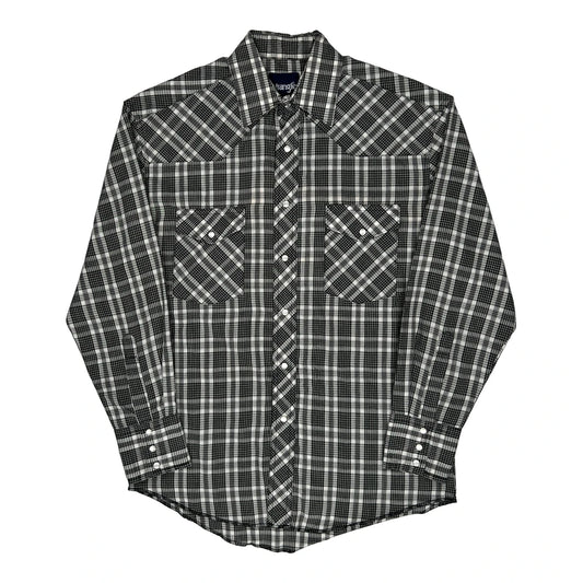 Wrangler Checked Shirt - Medium Black Cotton